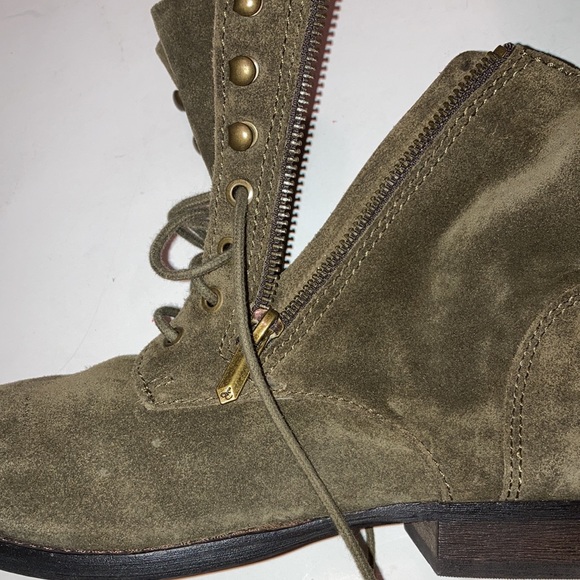 Sam Edelman Army Green Mackay Suede Boots - Picture 9 of 12